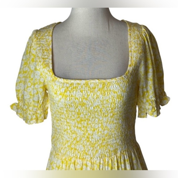 Lost + Wander NWT Women Yellow Floral Sweet Summer Daze Midi Dress, Small, Boho - Picture 11 of 16